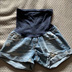 Jessica Simpson maternity jean shorts